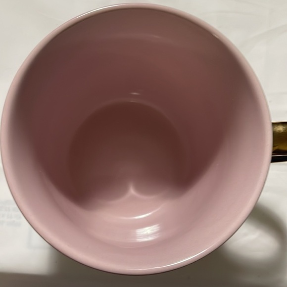 Thalia Sodie “Merry” Coffee Tea Mug Cup 16Oz Pink & Golden Porcelain - Picture 4 of 7